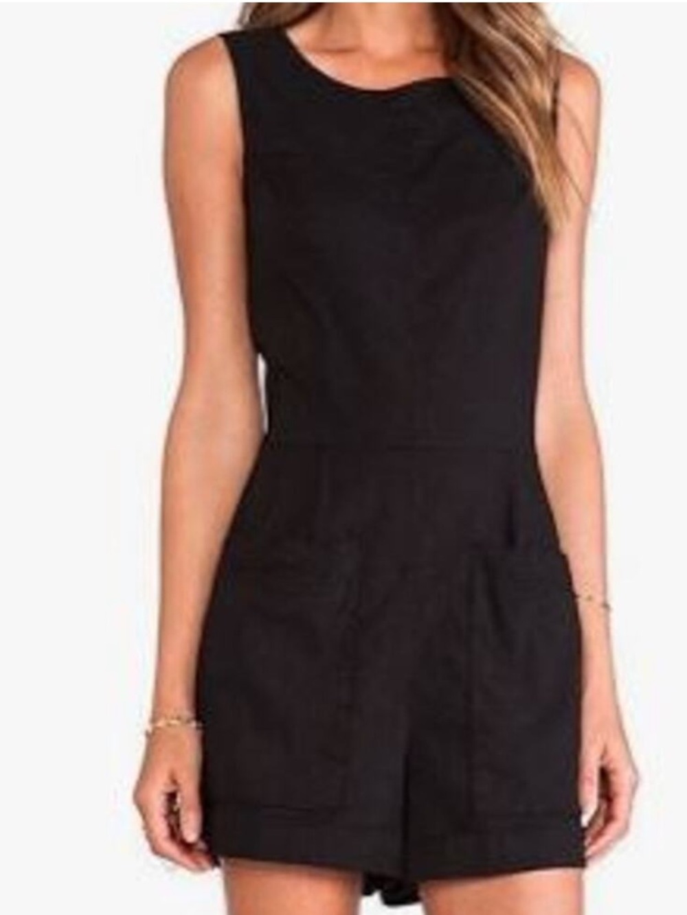 NWT Theory Black and White Sleeveless Fitted Romper